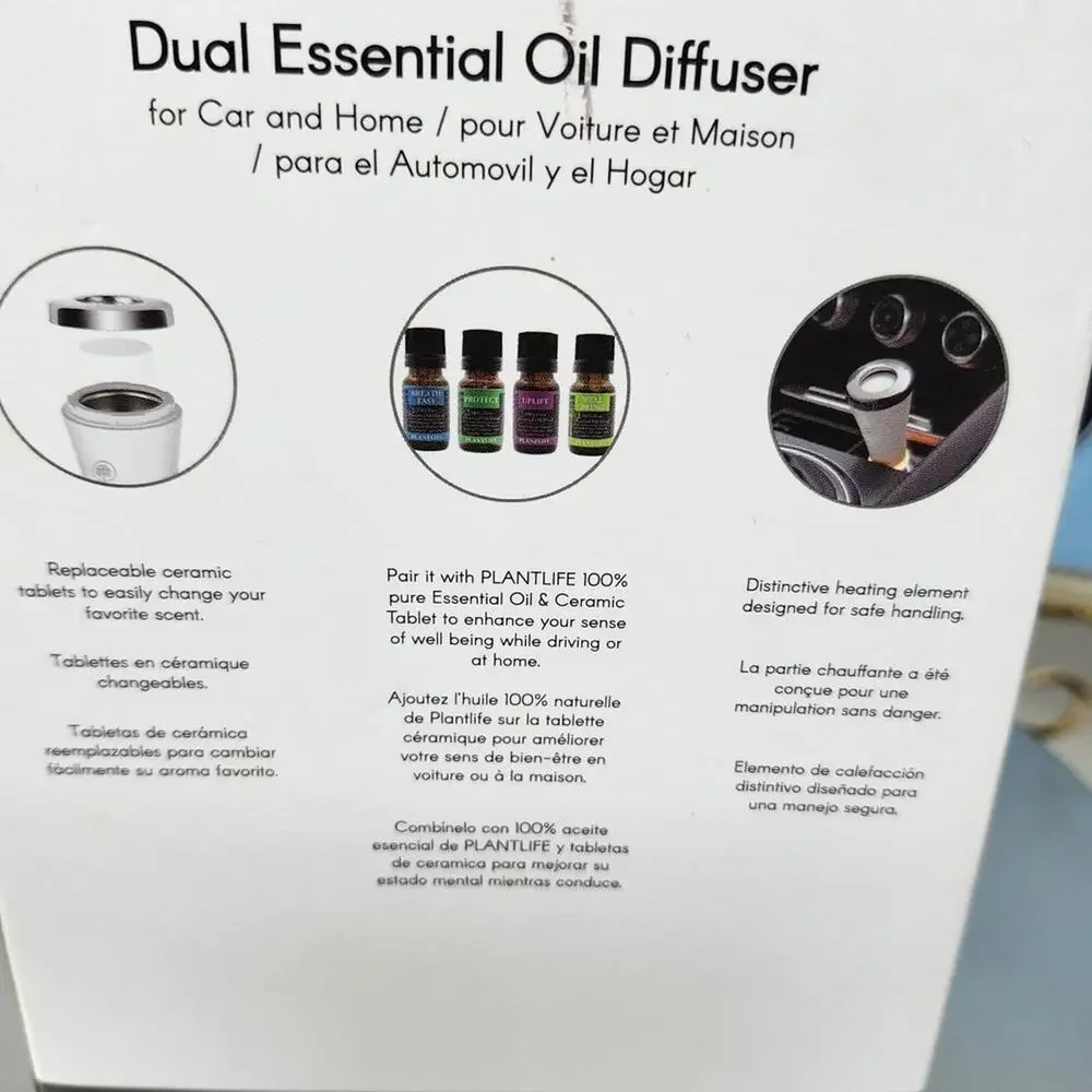 Plantlife Dual Essential Oil Diffuser Car Home Citrus Burst New